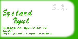 szilard nyul business card